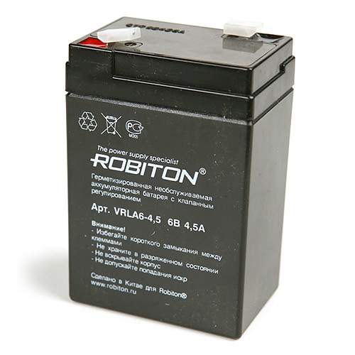 Аккум. Robiton 06V 4.5Ah  VRLA6-4.5  07627