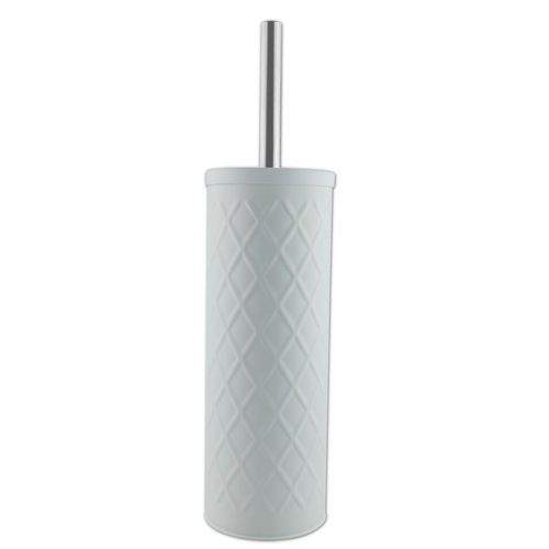 Ерш д/унитаза напольный  нерж. сталь БЕЛЫЙ эмаль с узором  Санакс  1507 