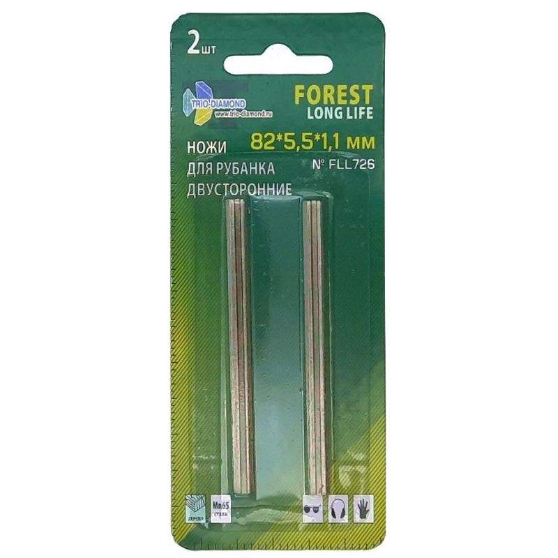 Ножи Forest Long Life д/электрорубанка двухст. 82х5,5х1,1мм 2шт  FLL726