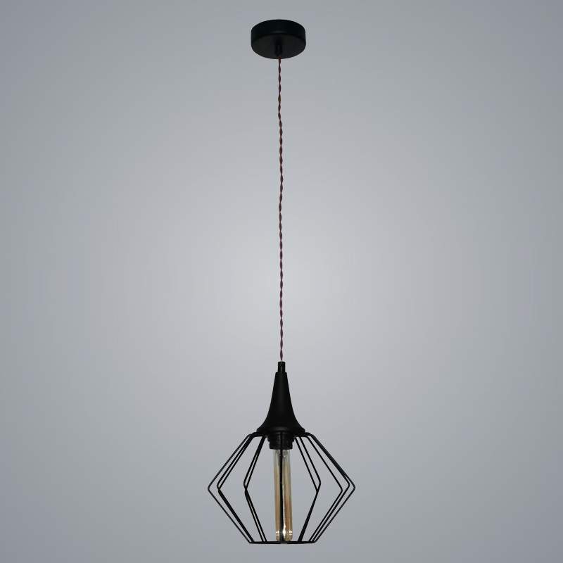 Подвес "Форма" 211 черный (Плафон Ромб) НСБ 01-60-142 1x60W Е27 d215 h930 1005404304