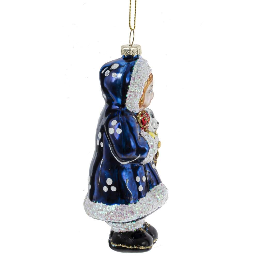 REMECO COLLECTION Игрушка елочная 809236 Девочка 7х5,5х14см (стекло)  
