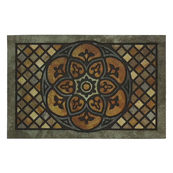 Коврик придверный Апачи  58,5х89  Wood Medallion (Лесная роза)  7062