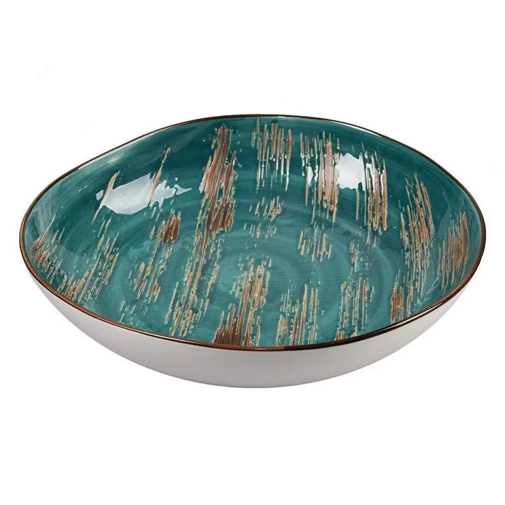 P.L. Proff Cuisine Texture Dark Green Lines Тарелка 25х26,5х4,5см 81223441/53535 (12/4)
