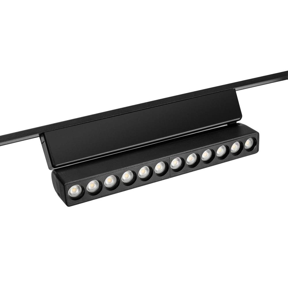 Светильник iSvet MGN-LTO-103-1-4 магнитный черный линзованный поворотный 12W