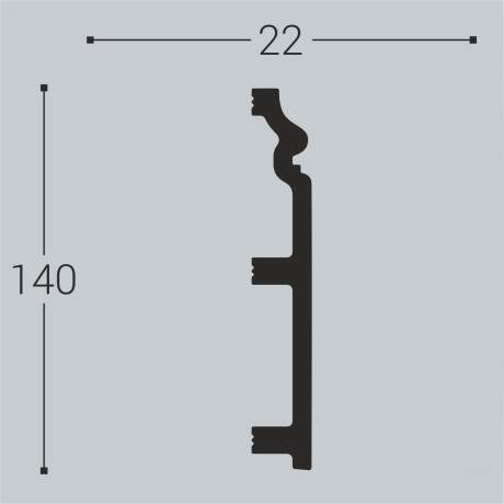 Плинтус XPS BD П 9 (140*22)/11