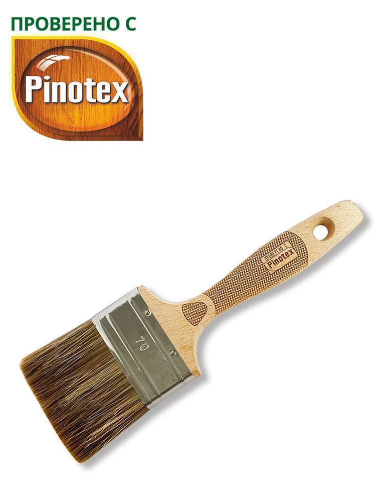 Кисть плоская Handmaler Pro Green смеш.щетина,бук.ручка, 70мм  1006-70
