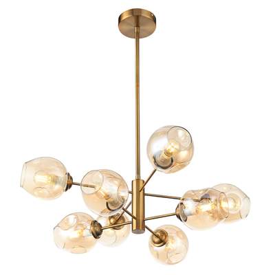 Светильник подвесной SL1500.203.08 ST-Luce Золотистый/Янтарный E14 8*40W