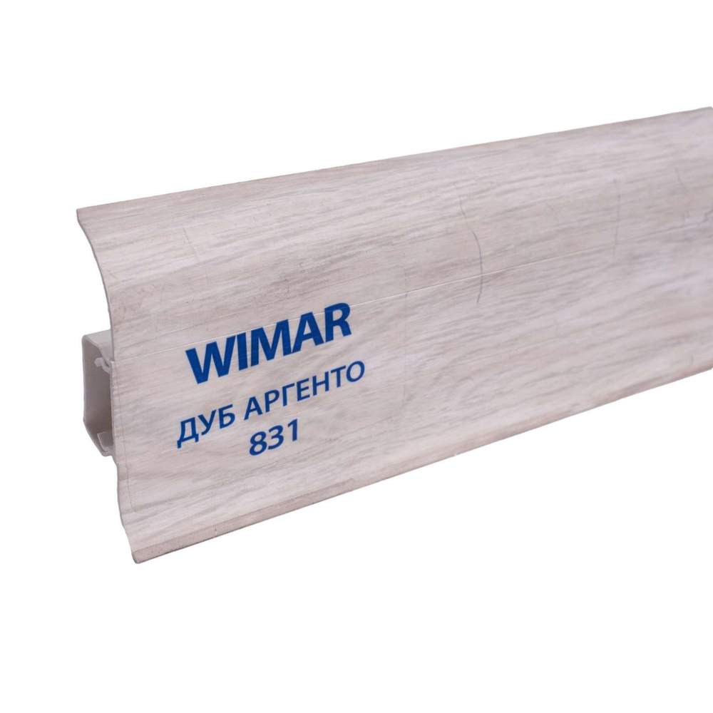 831    Плинтус с кабель-каналом 58мм Дуб Аргенто