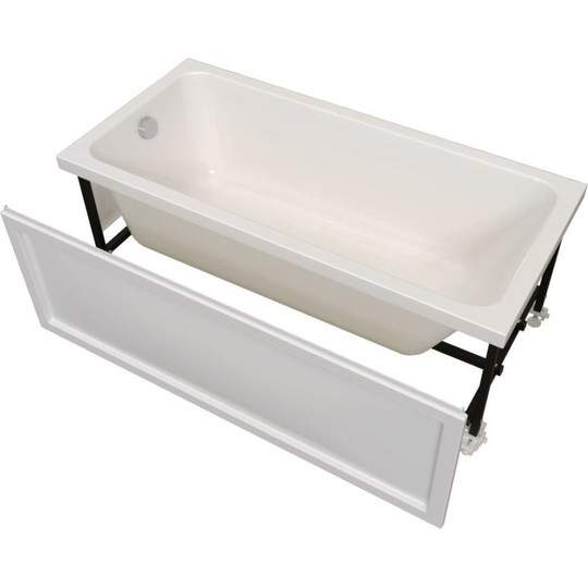 Ванна акрил. Дижон 160х70  +фронт. панель, каркас, слив-перелив (с сифоном)