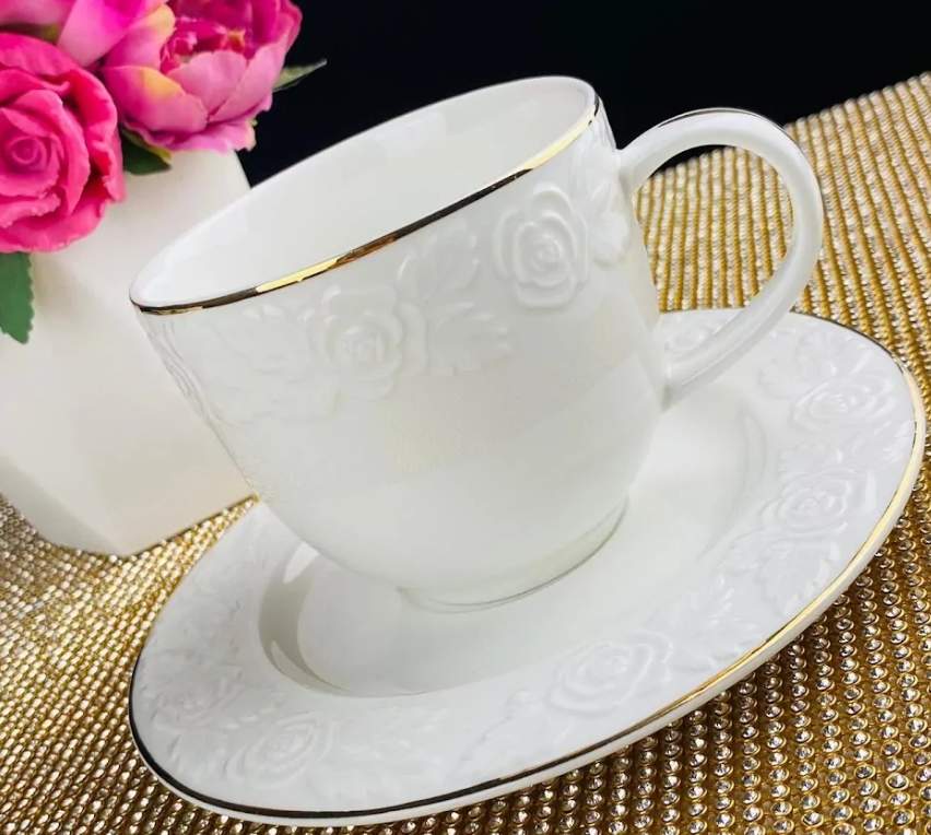 LENARDI Набор чайный 109-148 12пр/6перс 250мл Белая роза