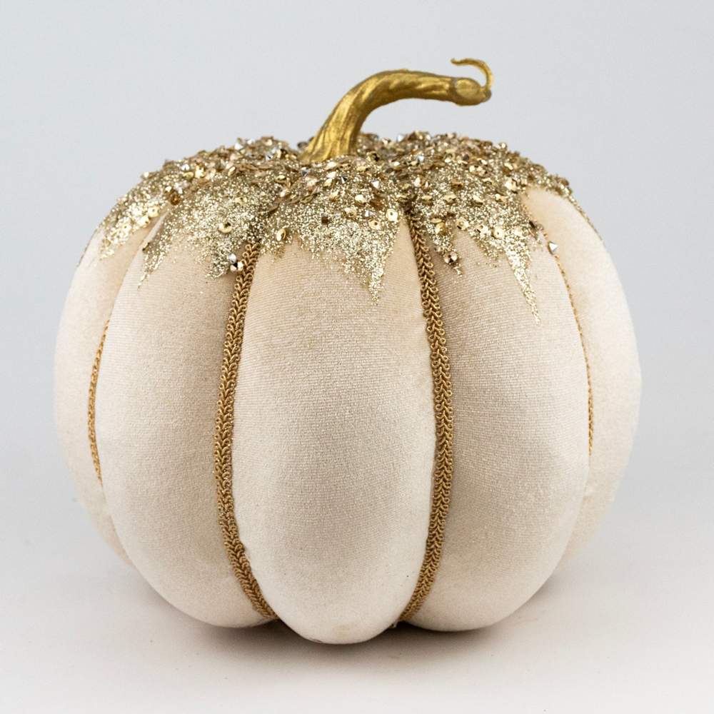 DECOLINE Фигурка Тыква 20х20см кремовый (пенопласт/текстиль) 688201719-CR