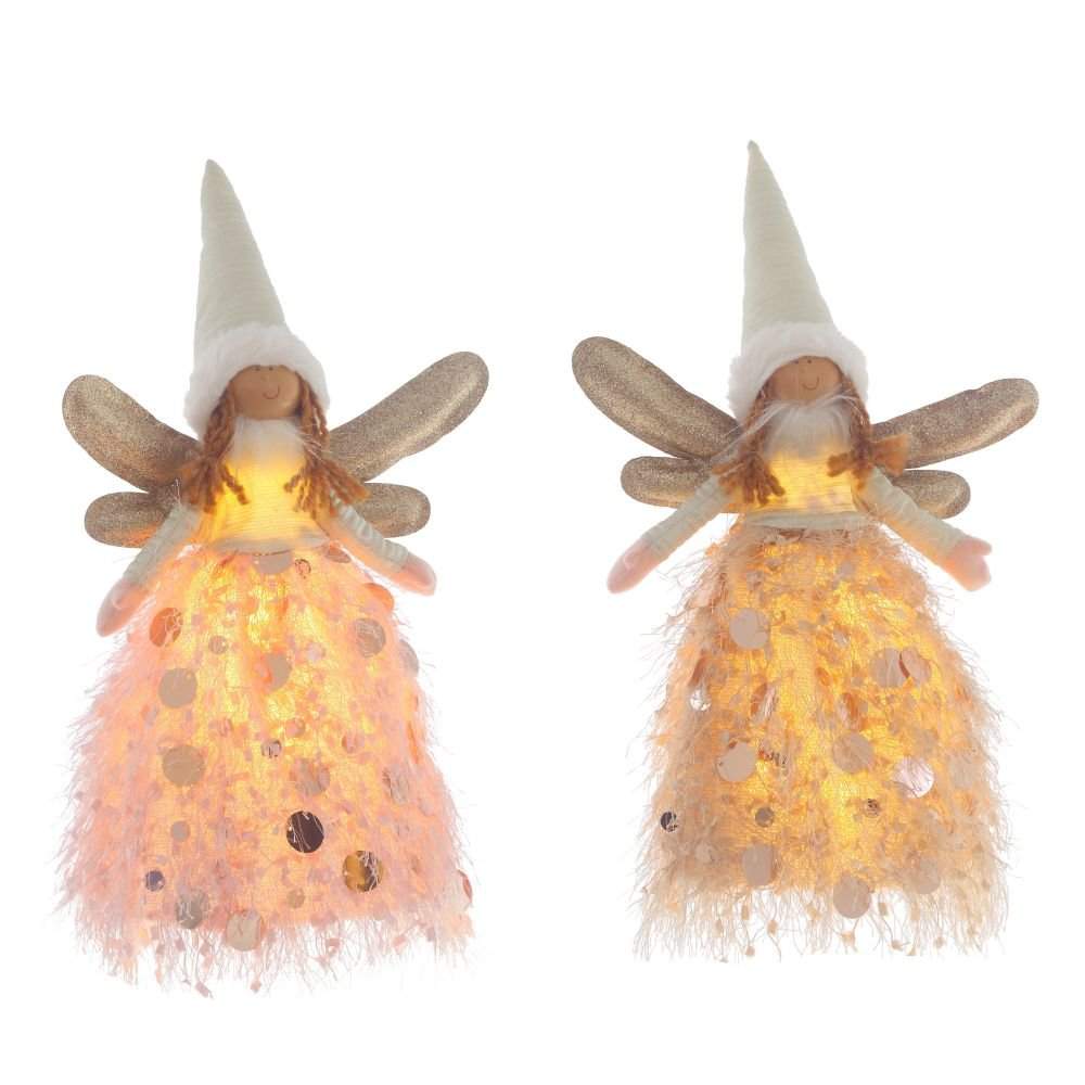 REMECO COLLECTION Игрушка набивная 755084 Фея с подсветкой золото 20х10х34см 2 вида