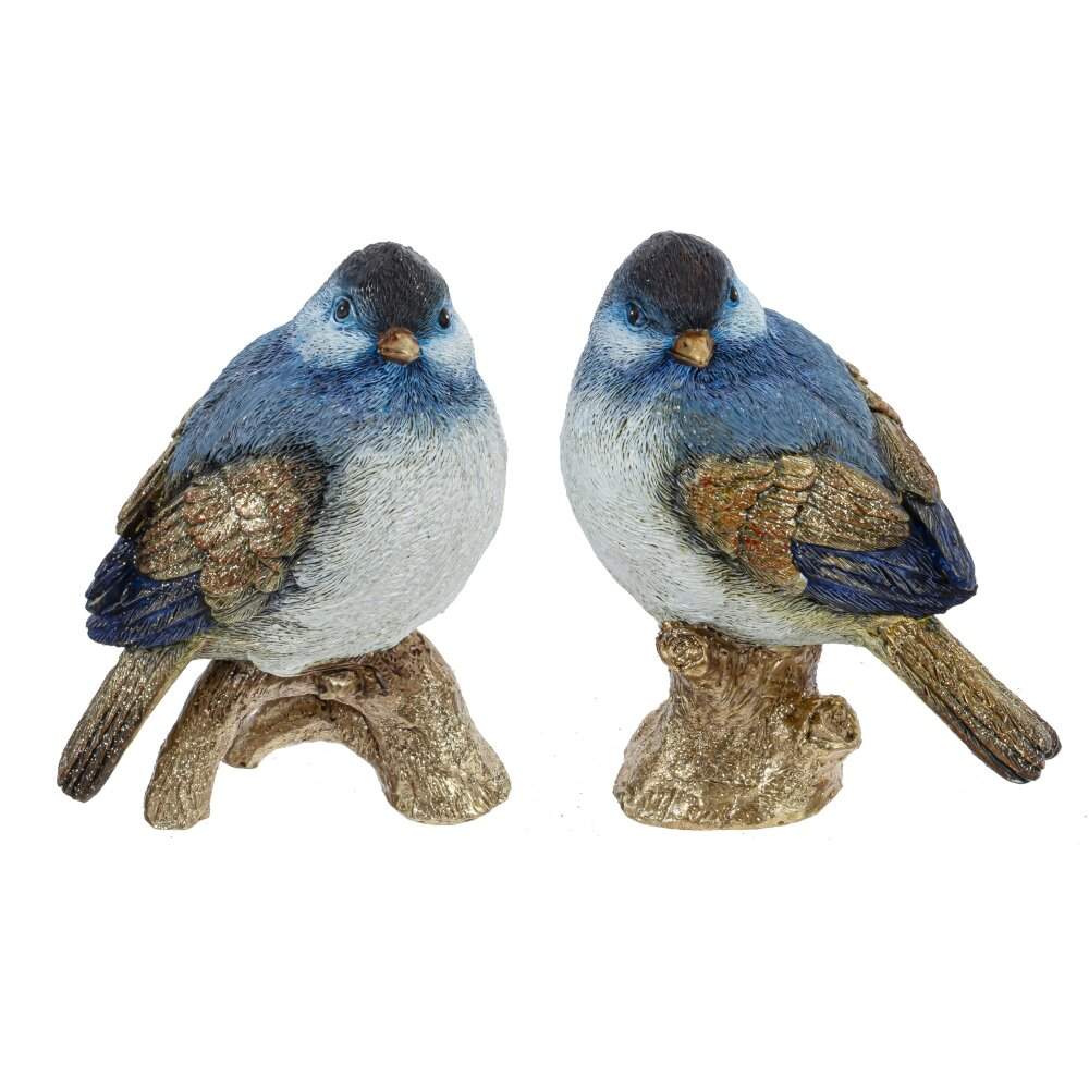 REMECO COLLECTION Фигурка 811951 Птичка синий/золото 9х6,5х12см (полимер)