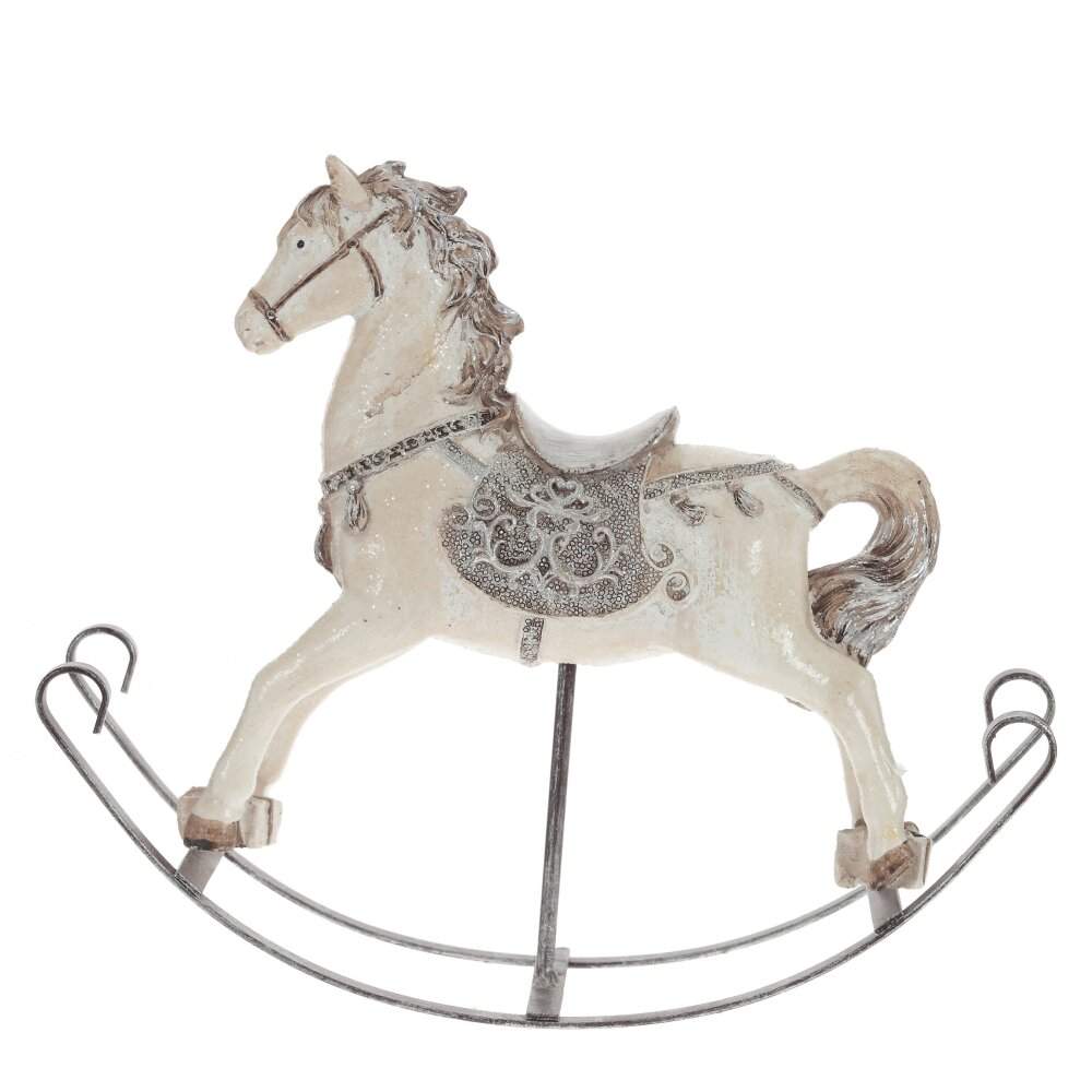 REMECO COLLECTION Фигурка 812993 Лошадка-качалка шампань 27х6х21см (полимер)