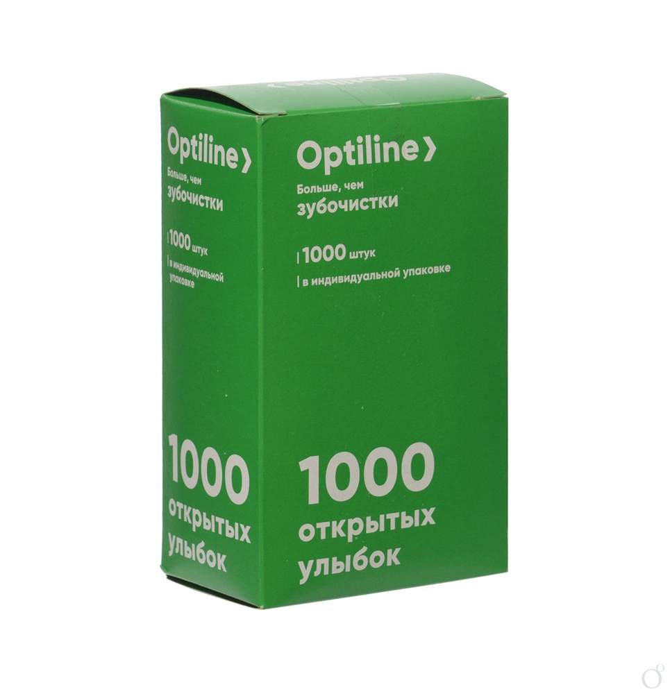 OPTILINE Зубочистки 10-0508 в инд. упаковке 65мм 1000шт береза