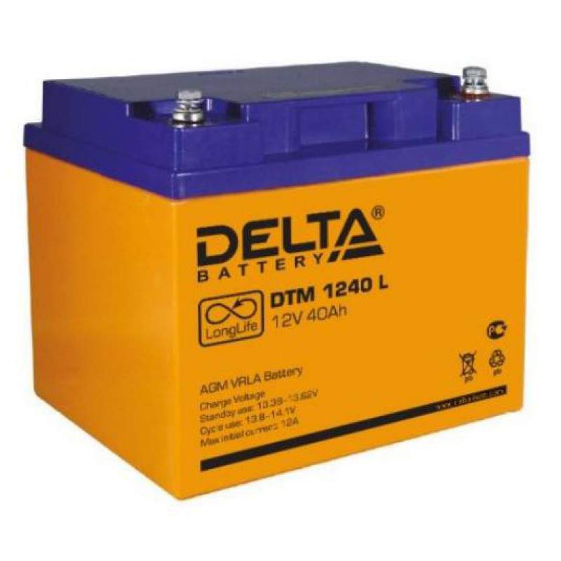 Аккумулятор DELTA DTM 1240L  12В/40А/ч  