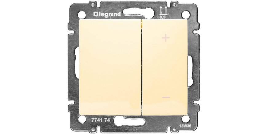 Кнопочный светорегул VALENA 4 кноп. 600Вт слон.кость 774174