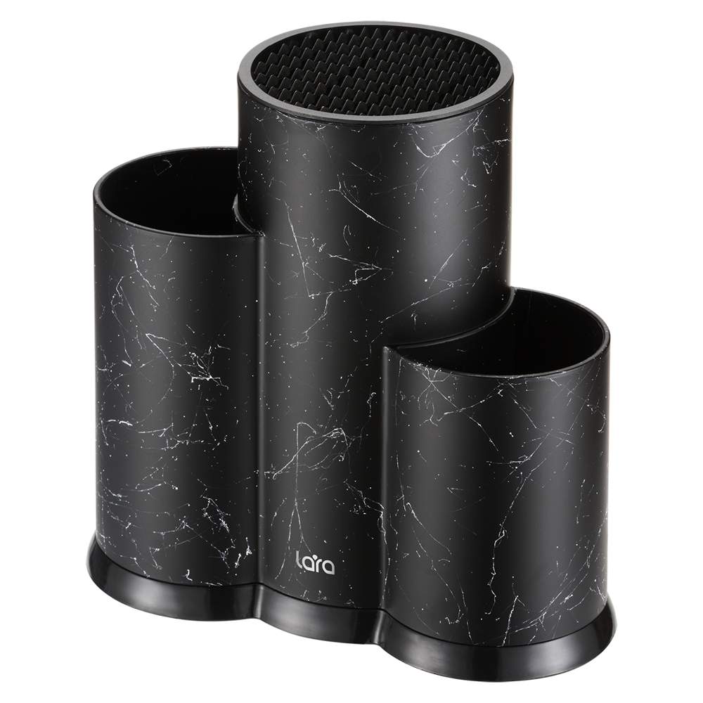 LARA Подставка для ножей LR05-107 Black универсал.