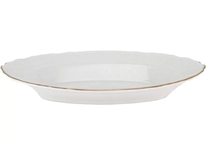 LENARDI Maria Gold Блюдо 226-025 овальное глубокое 25см 