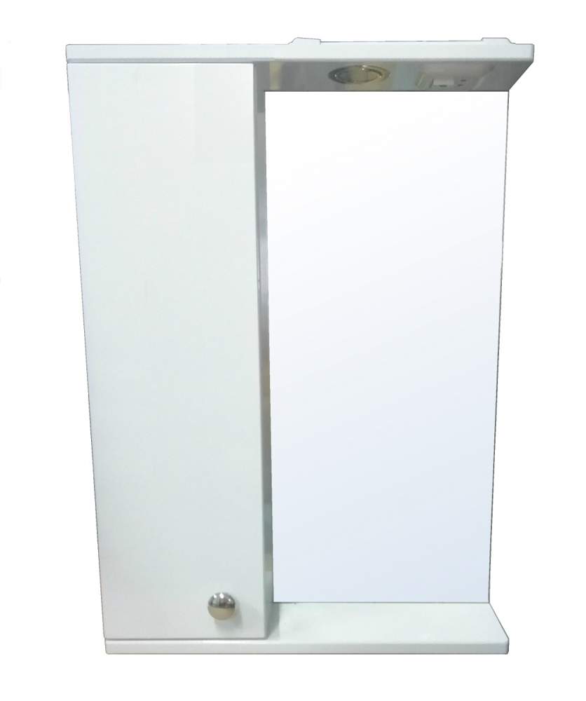 Зеркало-шкаф Моника 50 левое (500*695*135) б/св