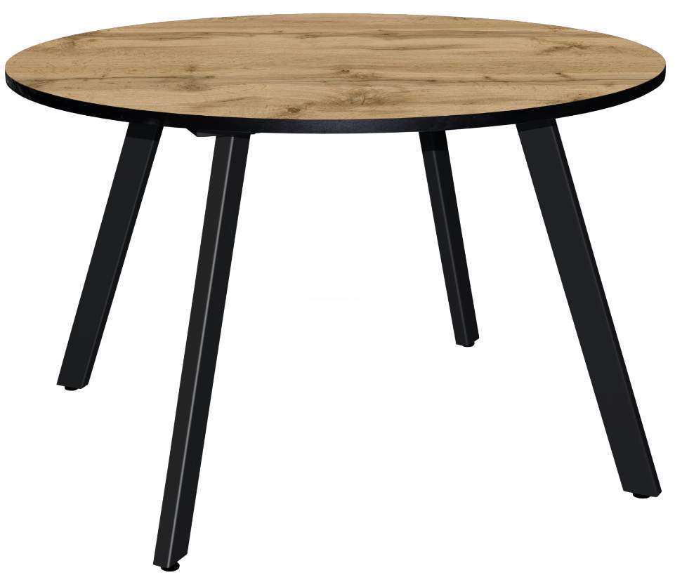 Стол нераздвижной Лофт2 Дуб Вотан d-900 (подстолье белое)