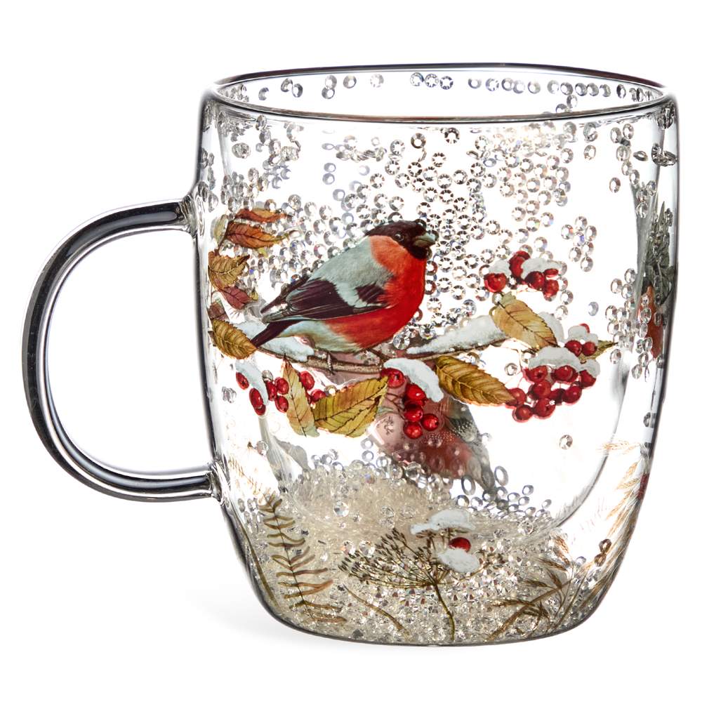 LEFARD Forest Tale Снегири Кружка 887-483 с двойными стенками 410мл термостекло