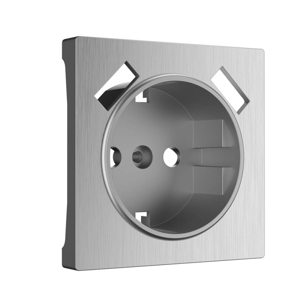 Накладка  Frame д/USB роз.  серебр.рифленый  WL09-USB-CP