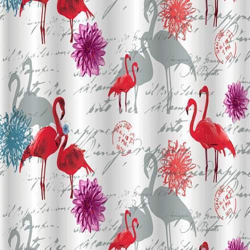 Штора д/ванной без колец 01-53  ФЛАМИНГО Санакс