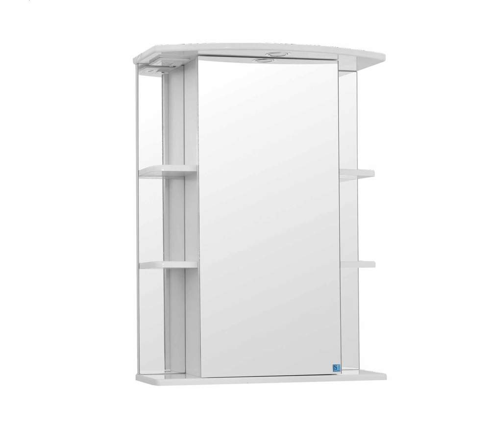 Зеркало-шкаф Кристалл 650  свет  862*650*250мм  левое