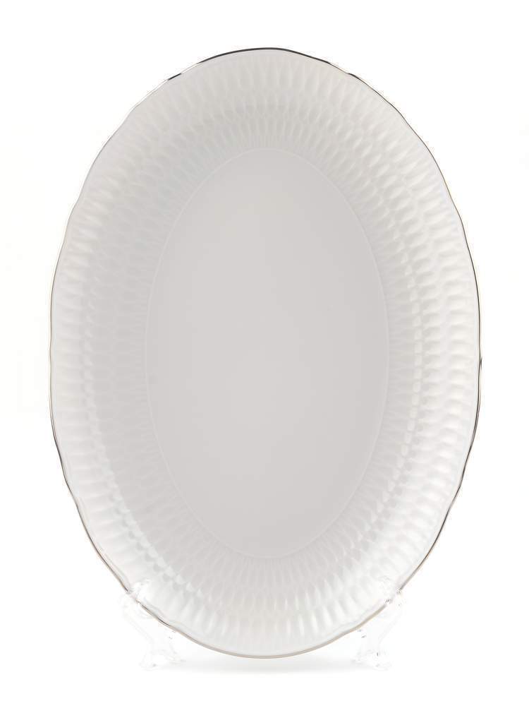 CMIELOW Sofia 9718 Отводка платина Блюдо овальное 34см 0882600