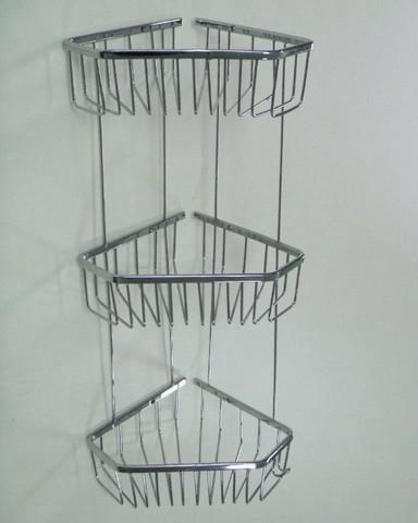 Полочка САНАКС  углов. 5ти угол. тройная 18см/нерж.хр./ 75044