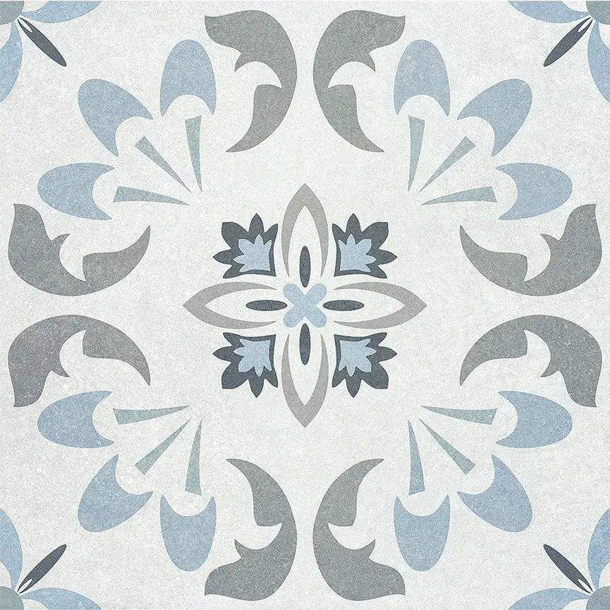 MAJOLICA GREY DECO  серый светлый  керамогранит 450х450