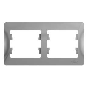 Рамка SE Glossa  Алюмин. 2-м горизонт.  GSL000302