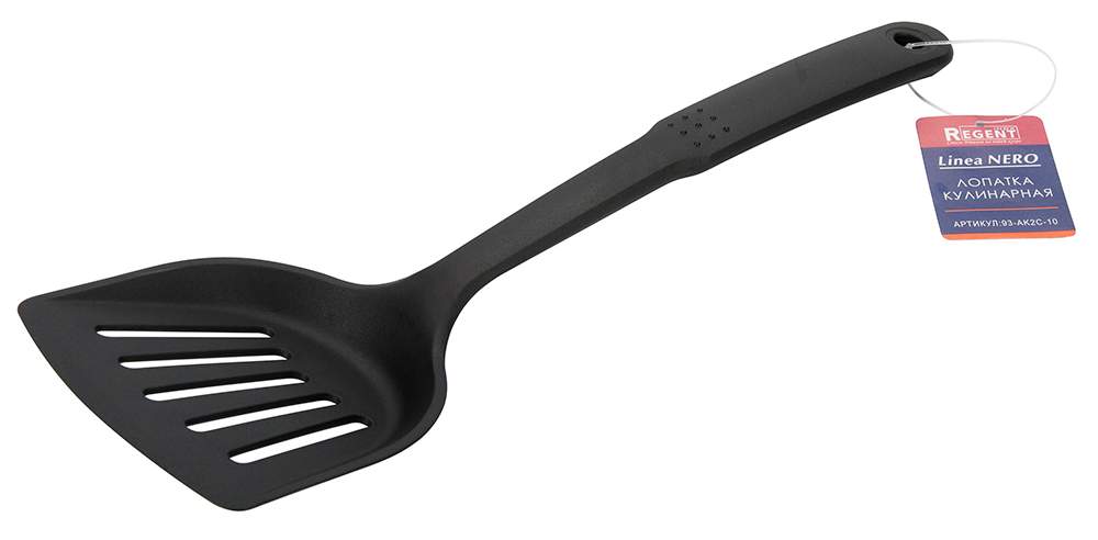 REGENT INOX Linea Nero Лопатка 93-AK2C-10 кулинарная с прорезями 31х10х1см нейлон