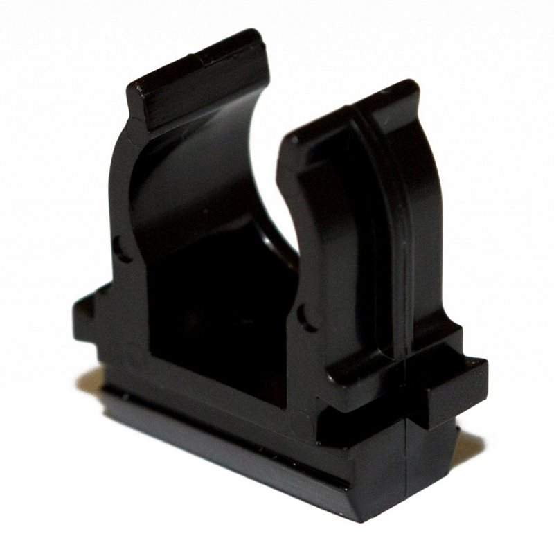 Держатель с защелкой, d16мм черный КР-Р