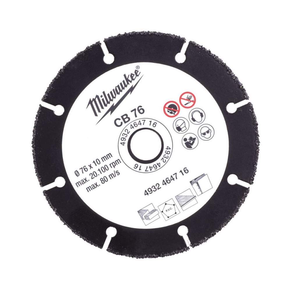 Диск п/п Milwaukee для М12 FCOT 76мм 4932464716 (76х10х8. дерево, пластик)