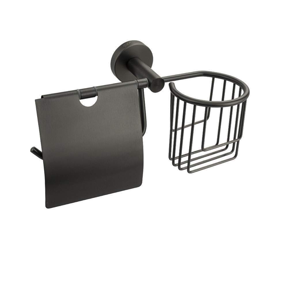 Держатель туалет/бумаги и освежит. воздуха  GFmark  с экраном Графит 78244