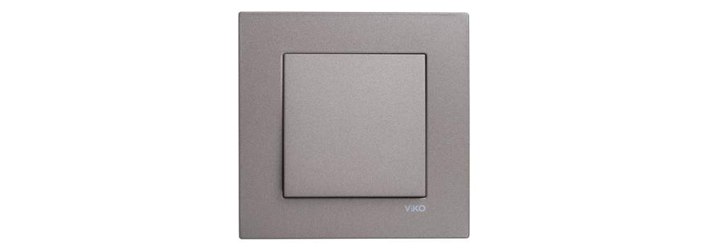 Выключатель VI-KO Novella с/у  1-кл. черный  б/р  92105501