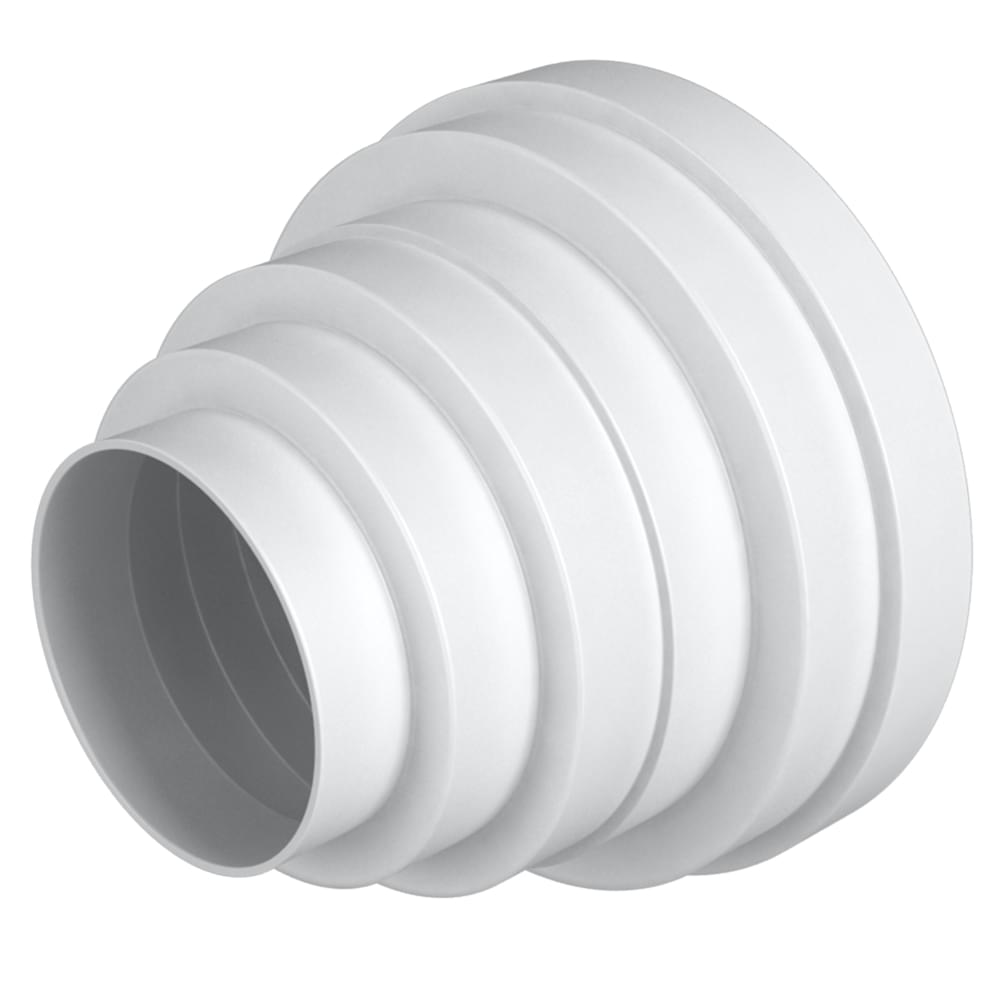 Соединитель круглых воздуховодов  ПУ16.15.12,5.12.10.8 плас. централ.