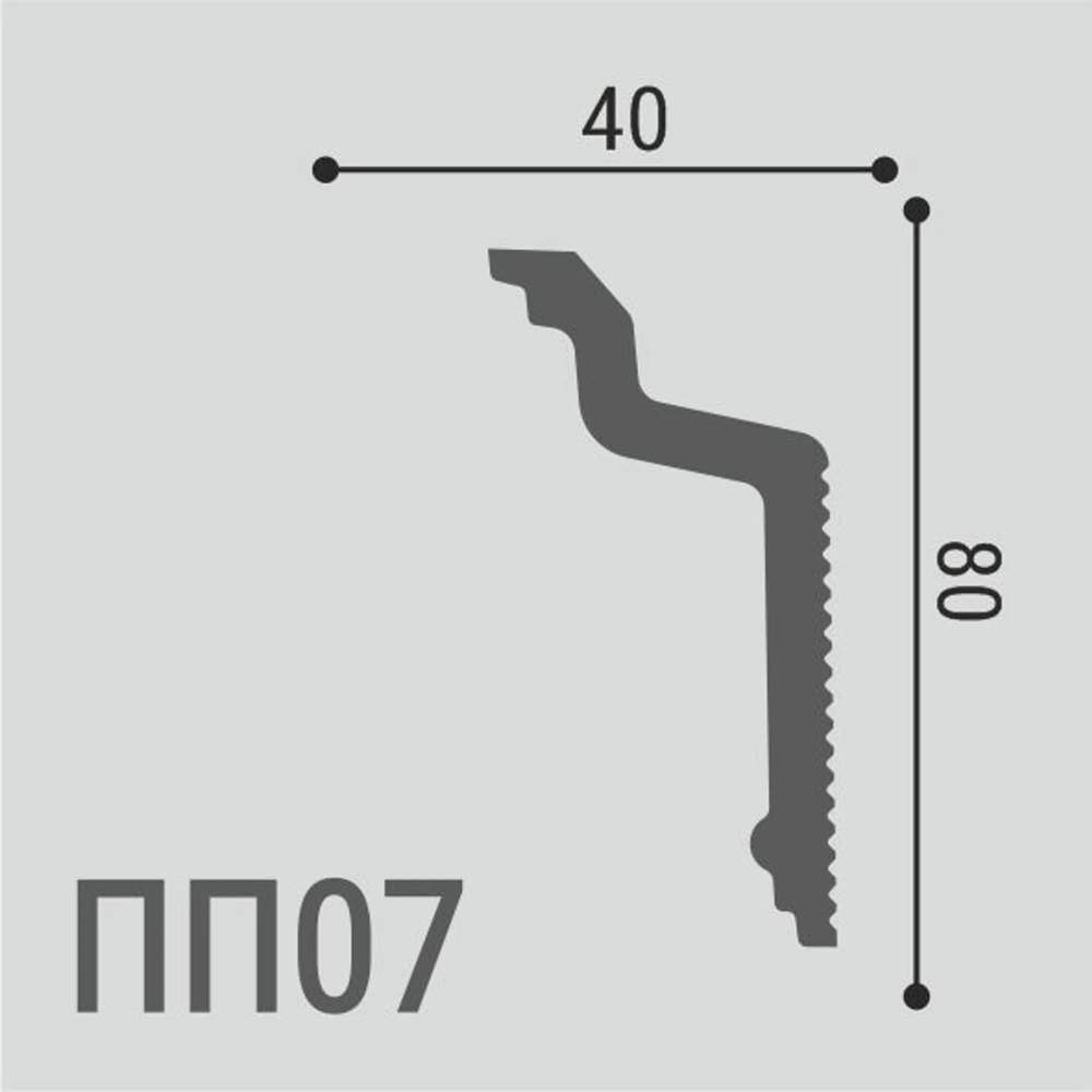 Карниз XPS POLYMER ПП 07 80*40/21