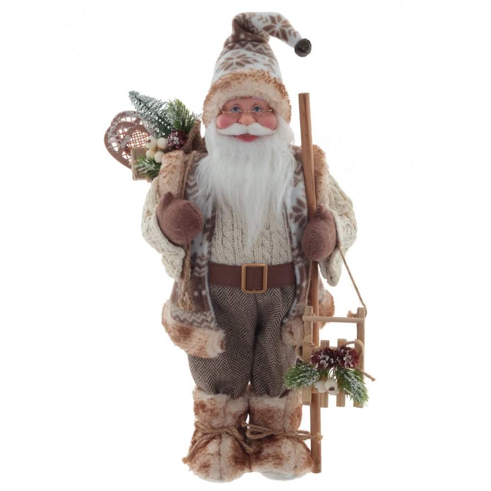 REMECO COLLECTION Дед Мороз 761712 бежевый/коричневый 30х18х46/62см