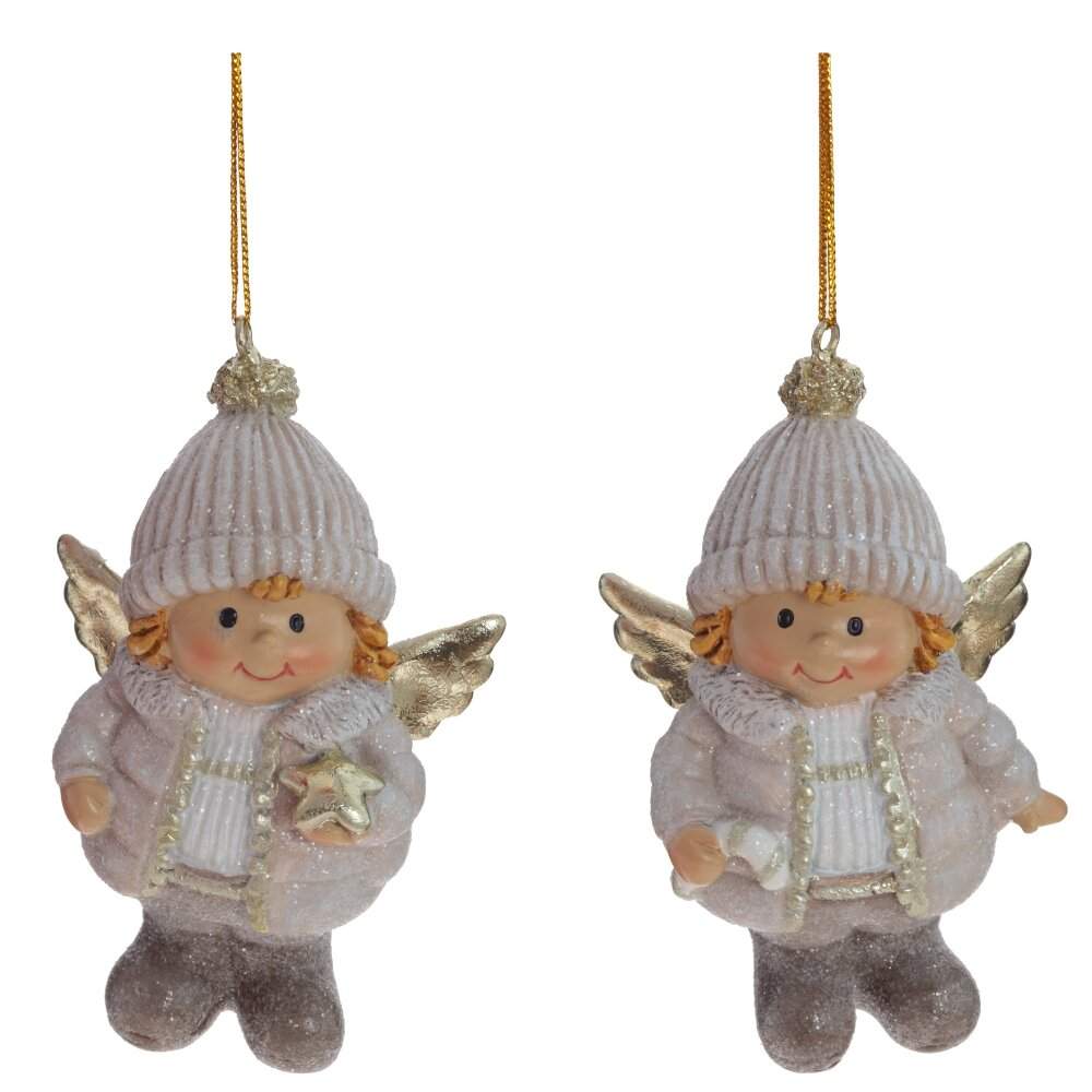 REMECO COLLECTION Украшение 806656 подвесное Ангел 6х3,5х10см 2 вида (полимер)
