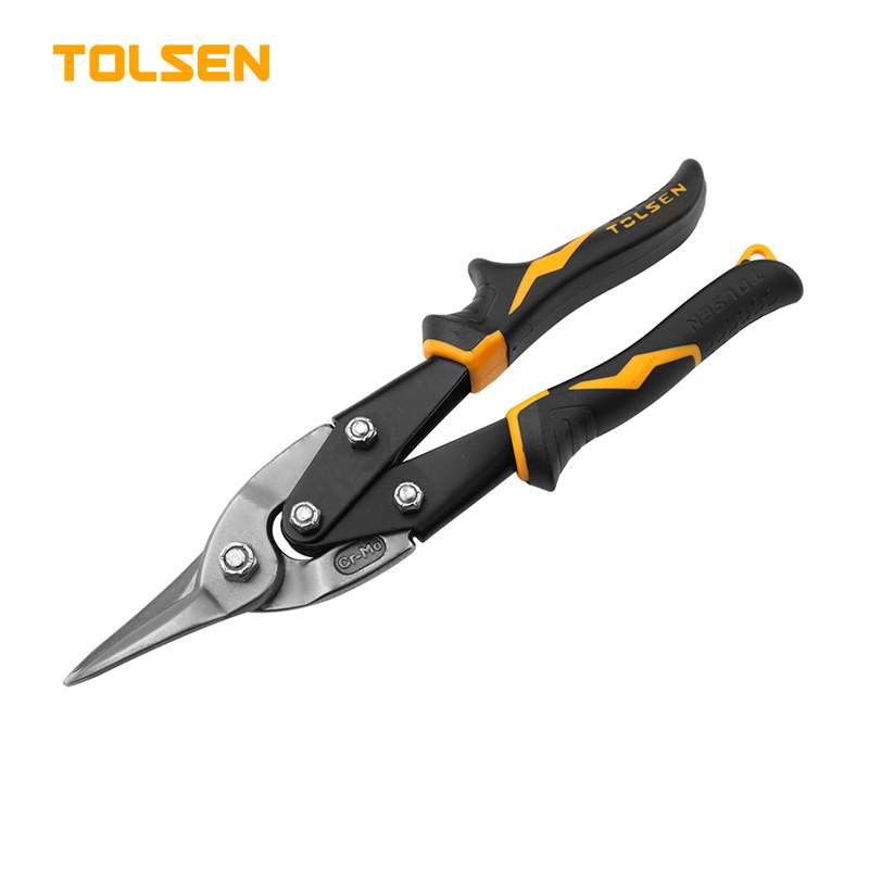 Ножницы по металлу  TOLSEN GriPro  250мм  прямой рез.,CrMo,двухк.рукоятки  30022