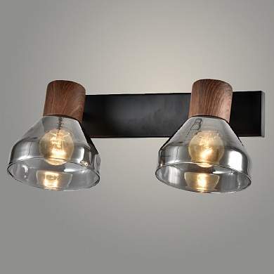 ARTE - 22520/2  Спот  BK+BR черный/коричневый 2х40W E27 h140  WAN23