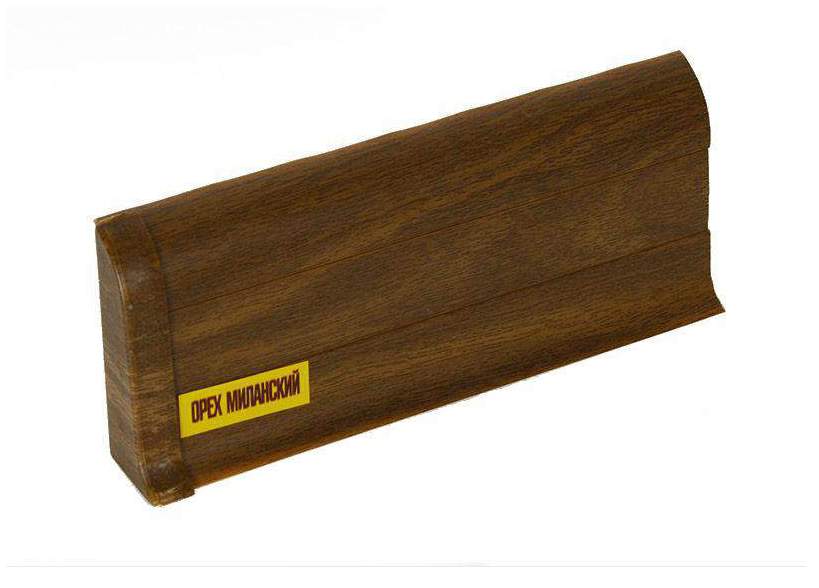 292 Плинтус н/п Идеал Комфорт, Орех миланский, 55мм/2,2м