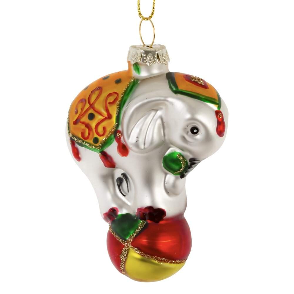 REMECO COLLECTION Игрушка елочная 822448 Слон 6,5х4х8см (стекло)  