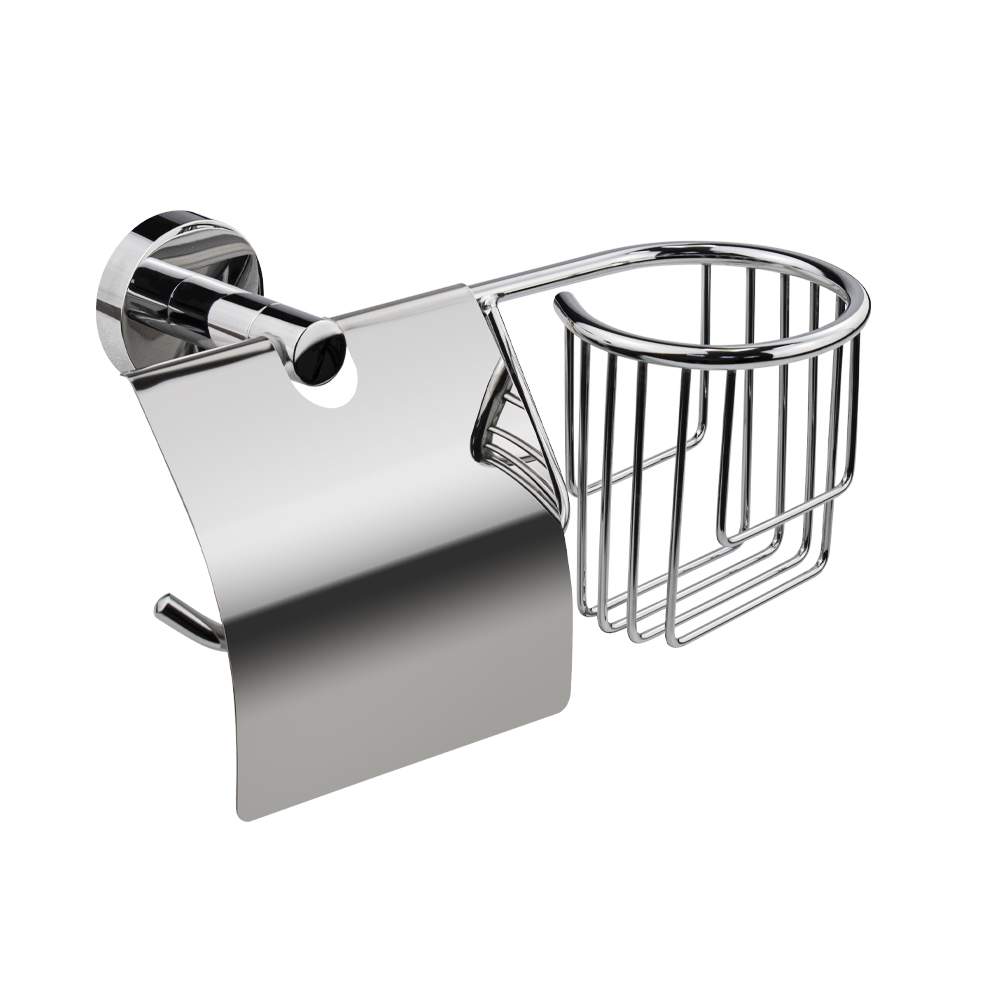 Держатель освежителя и туал.бумаги с экраном хром  GFmark  79244