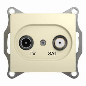 Розетка SE Glossa  Беж. TV-SAT одиночная 1DB  SE GSL000297