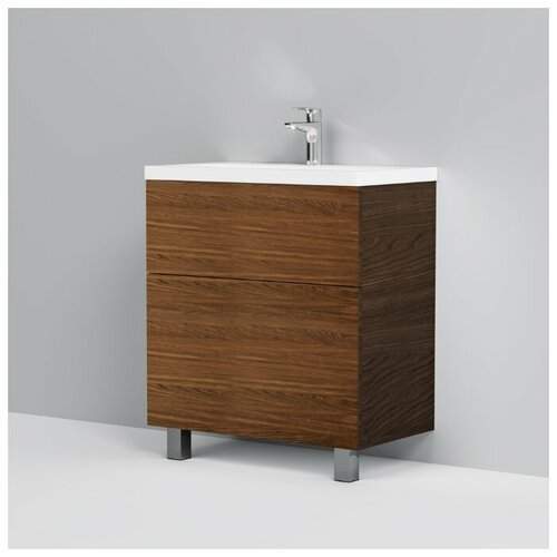 Тумба с раковиной GEM 75см  напольная, 2 ящ. орех  M90FSX07522NF/M90WCC0752WG