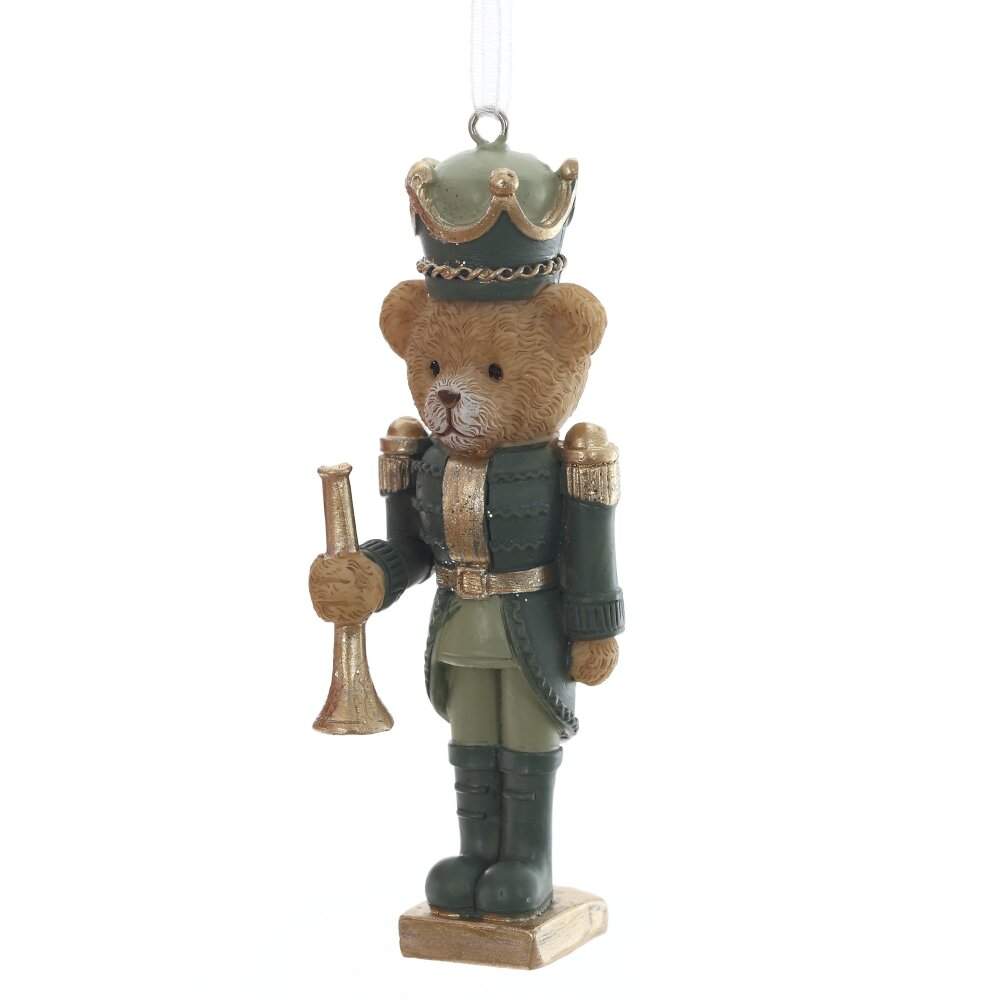 REMECO COLLECTION Украшение 823012 подвесное Медвежонок зеленый 3х3х10,5см (полимер) 